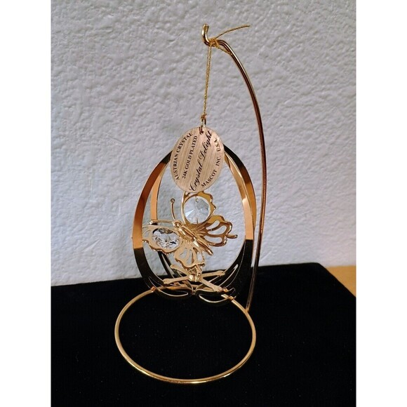 Mascot Other - Mascot INC USA 24k Gold Plated Austria Crystal Butterfly Hanging